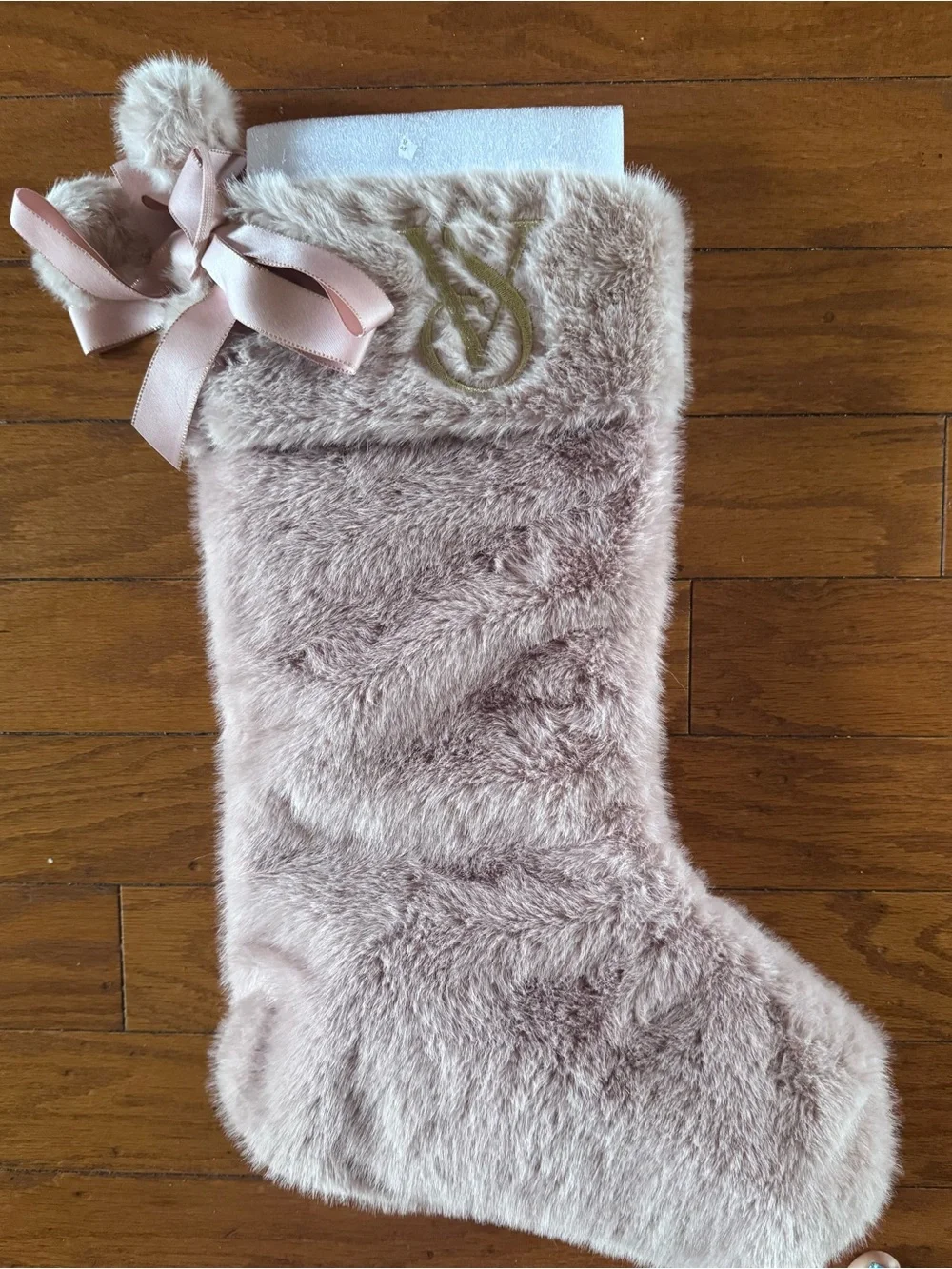 Victoria Secret Faux Fur Christmas Stocking